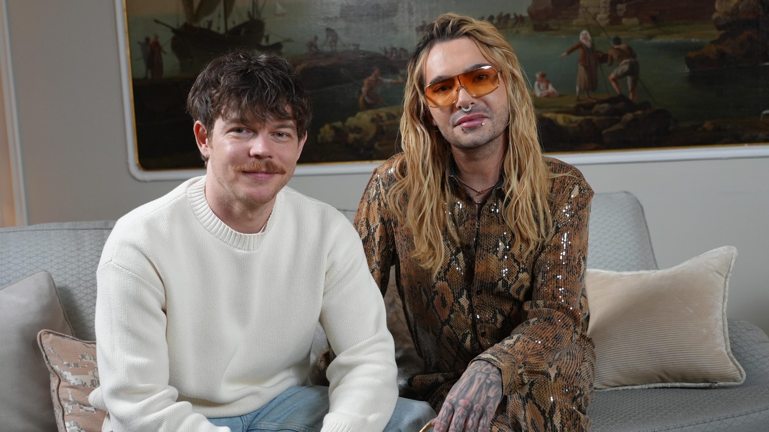 Bill Kaulitz (links) und Georg Listing (rechts) im Gespräch auf dem OMR Festival