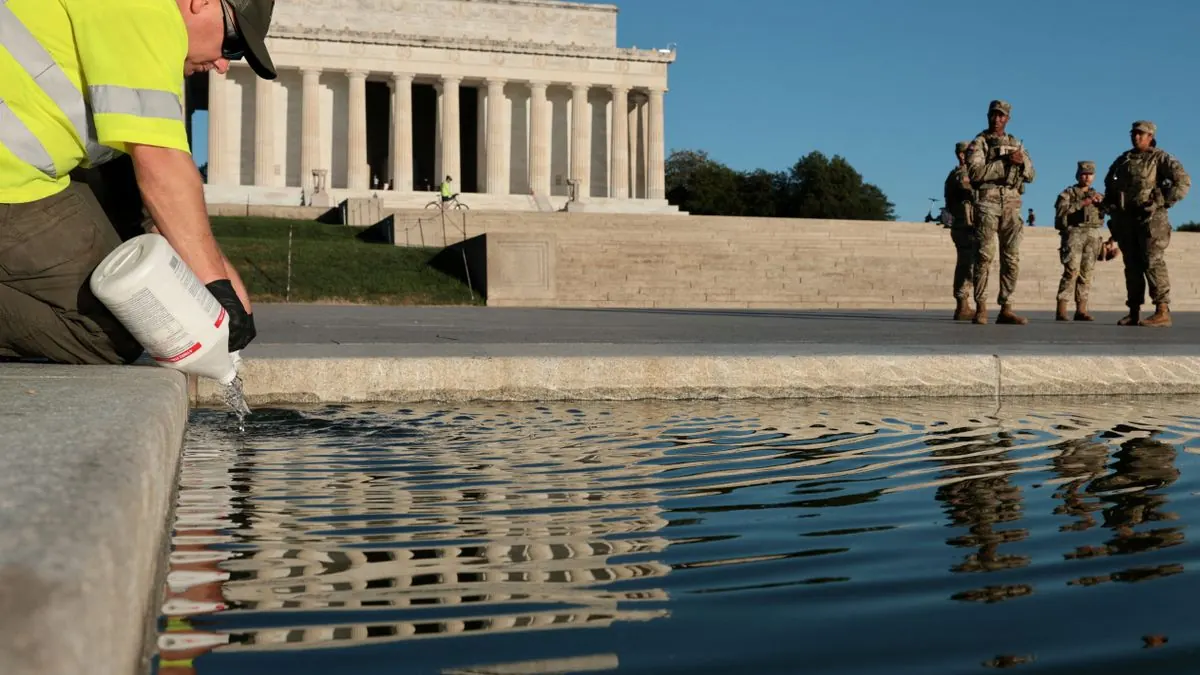 US-Regierung warnt vor strengen Strafen für Vandalismus am Reflecting Pool