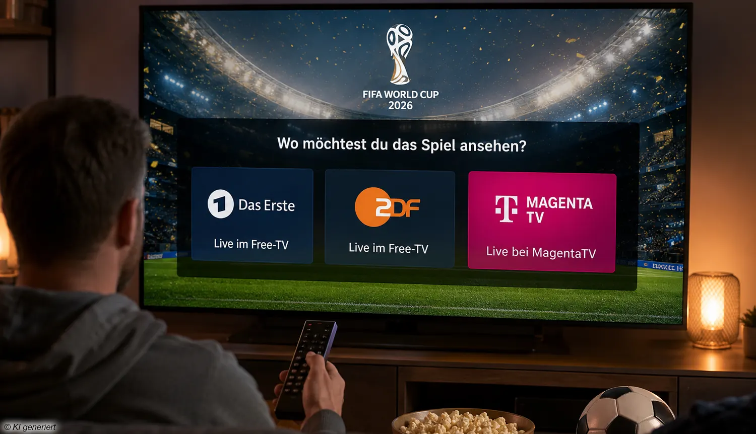 Fußballspieler jubeln während eines WM 2026 Halbfinalspiels