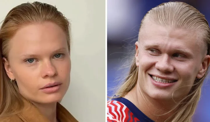 Russisches Model sorgt als Erling-Haaland-Double für virale Sensation