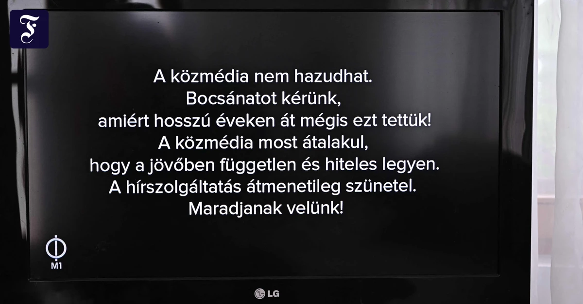 Ungarn: Umbau des Staatsfernsehens beginnt mit schwarzem Bildschirm