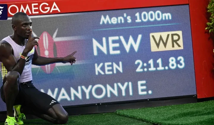 Kenianer Emmanuel Wanyonyi bricht 1.000-Meter-Weltrekord in Monaco