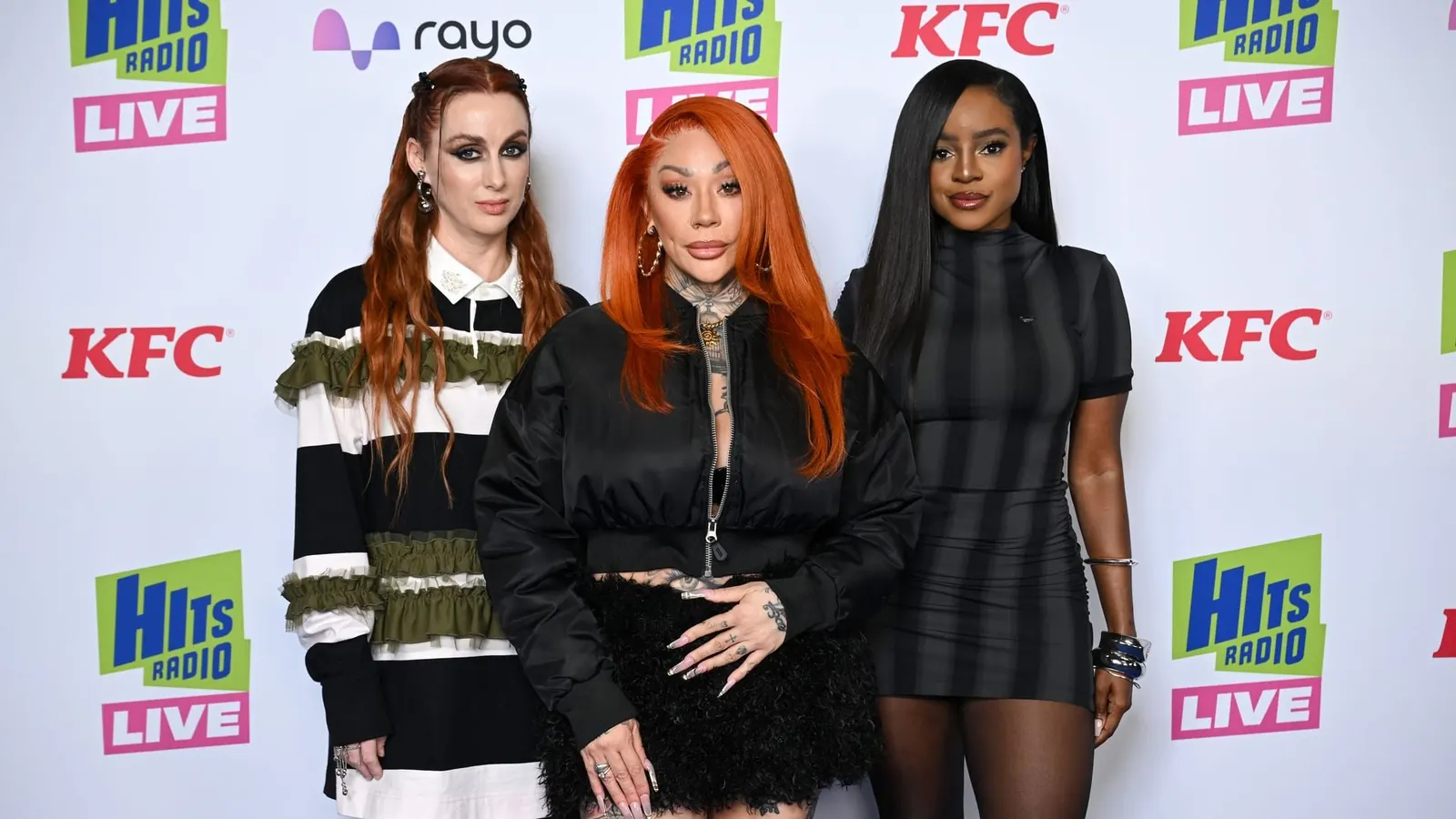 Die drei Sugababes-Gründungsmitglieder Keisha Buchanan, Mutya Buena und Siobhán Donaghy bei einem gemeinsamen Auftritt in Manchester 2025